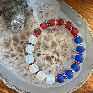 Patriotic in Sea Glass & Mermaid Glass
